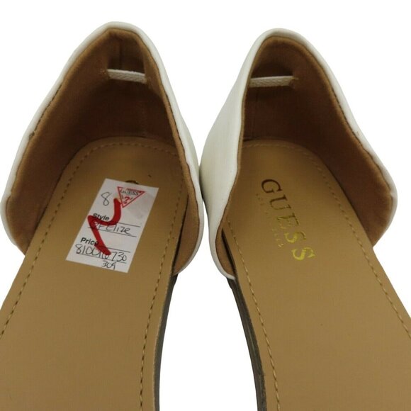 Guess Womens 8 ELIZE Iridescent Rainbow Rhinestone Flat Sandals Faux Leather - Picture 3 of 8